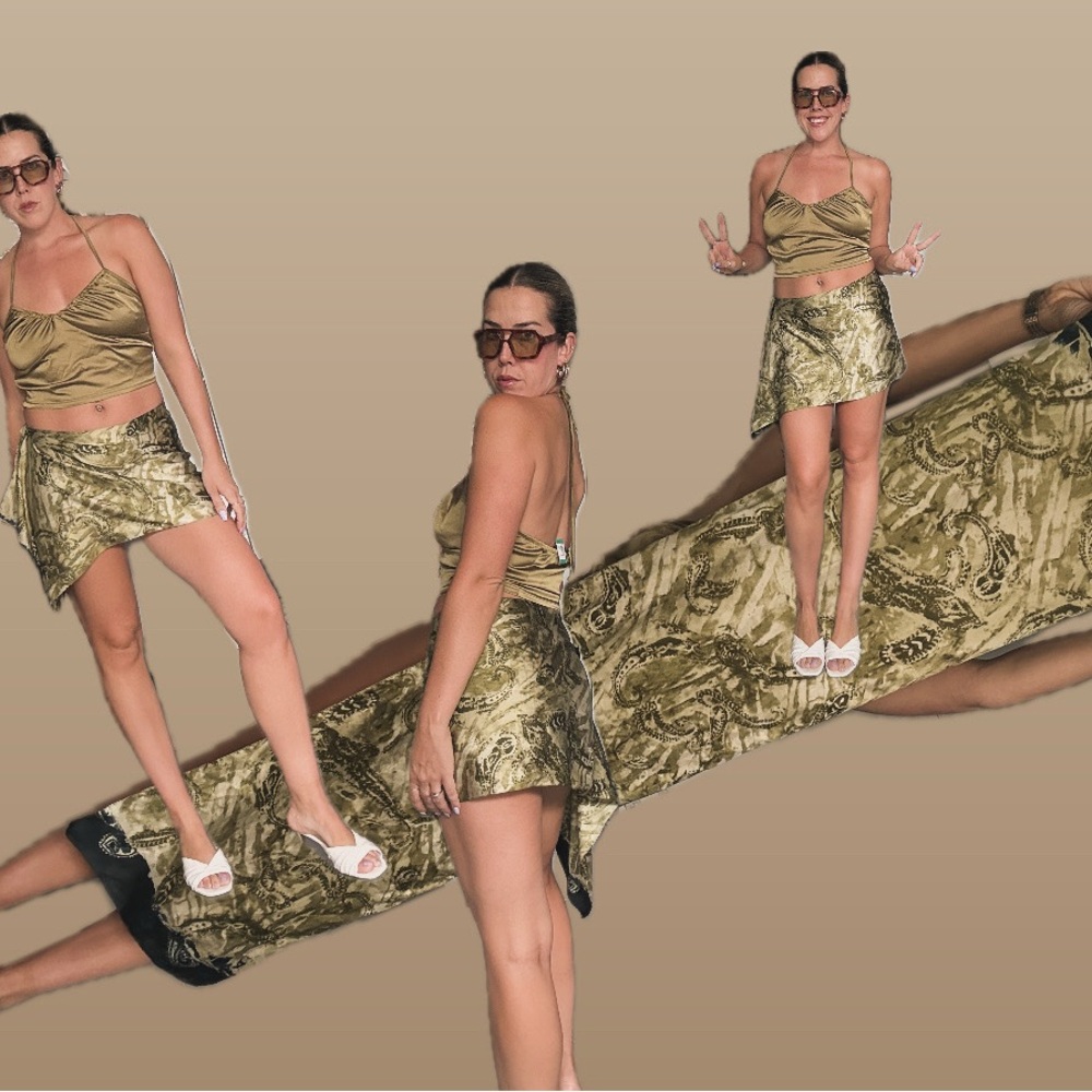 Stylish Green halter top